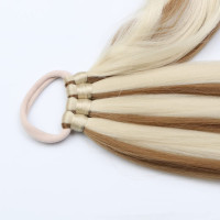 Coada de par pentru impletituri, Blond Suvitat, 70 cm